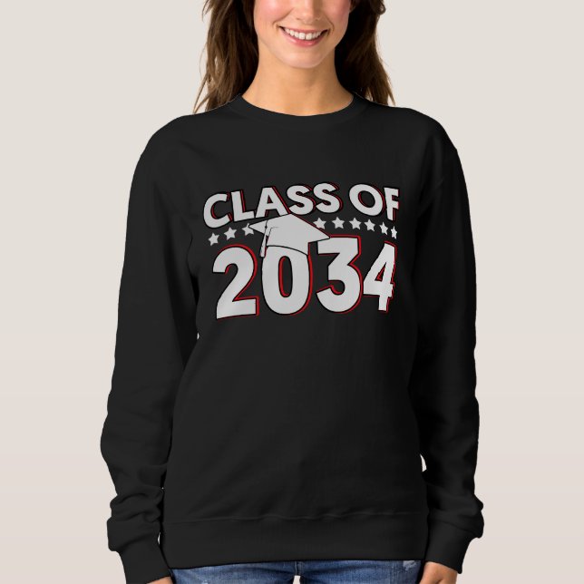 Sudadera Class Of 2034  Senior 2034 Graduation (Anverso)