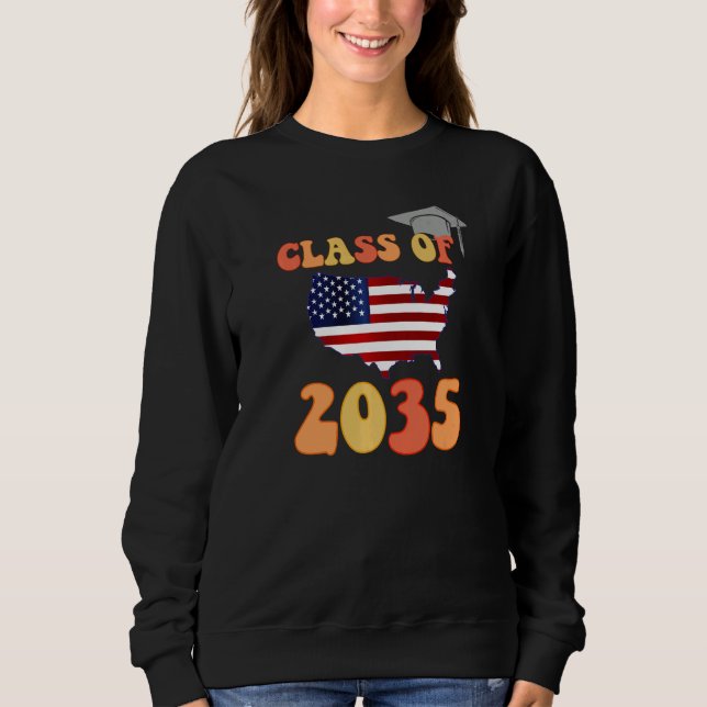 Sudadera Class of 2035 Grow With Me First Day of School Gra (Anverso)