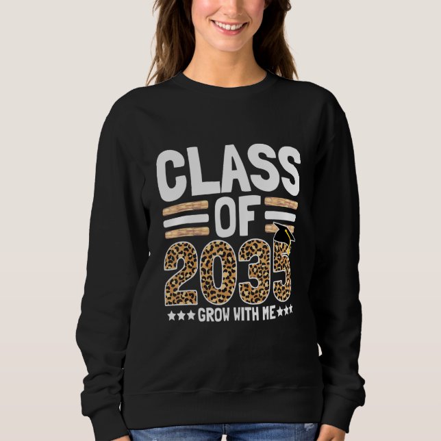 Sudadera Class of 2035 Grow with me Kindergarten to Graduat (Anverso)