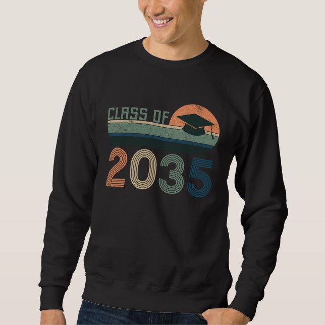 Sudadera Class Of 2035 Kids Support Kindergarten To Graduat (Anverso)