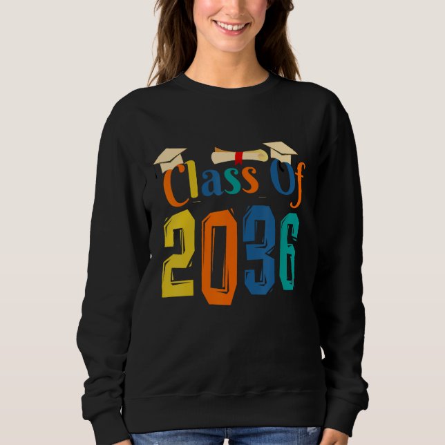 Sudadera Class of 2036 Grow With Me First Day of School Gra (Anverso)