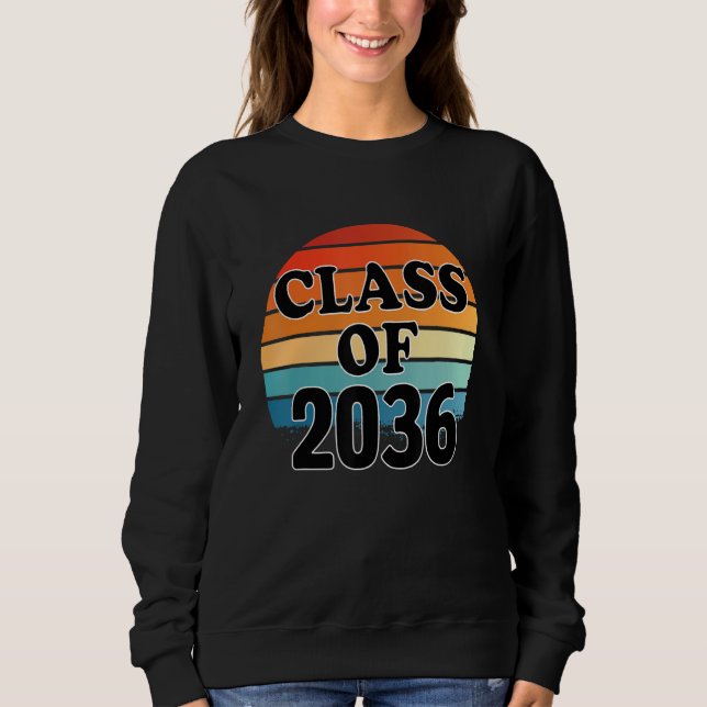 Sudadera Class Of 2036 Senior Graduate Retro Graduation (Anverso)