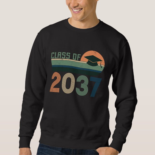 Sudadera Class of 2037 Grow with Me Kindergarten to Graduat (Anverso)