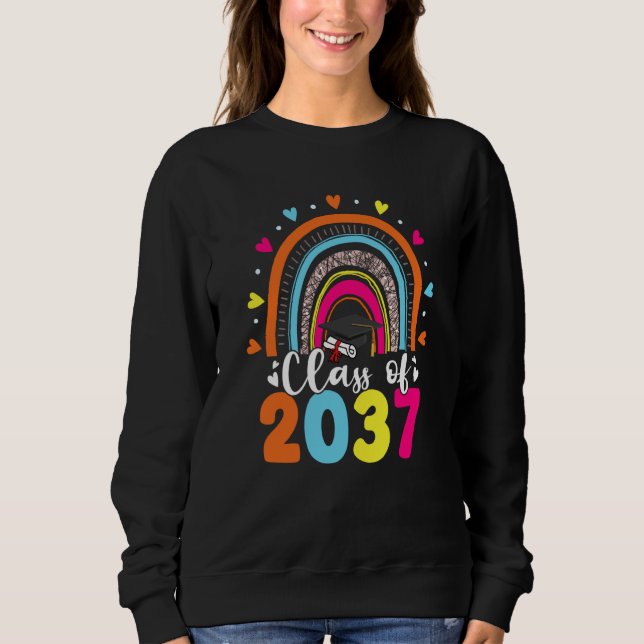 Sudadera Class Of 2037 Senior 37 Graduate Preschool Graduat (Anverso)