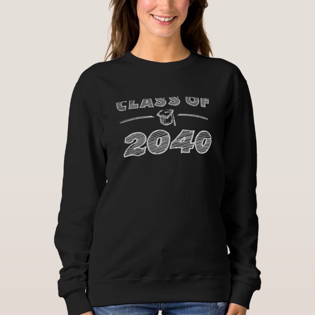 Sudadera Class of 2040 Grow With Me First Day of School Gra (Anverso)