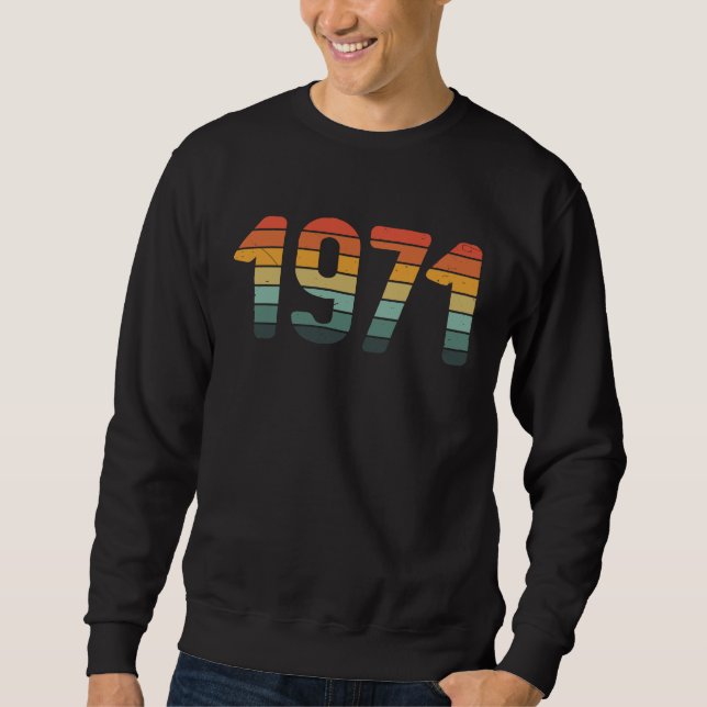 Sudadera Classic 1971  BDay Vintage Sunset (Anverso)