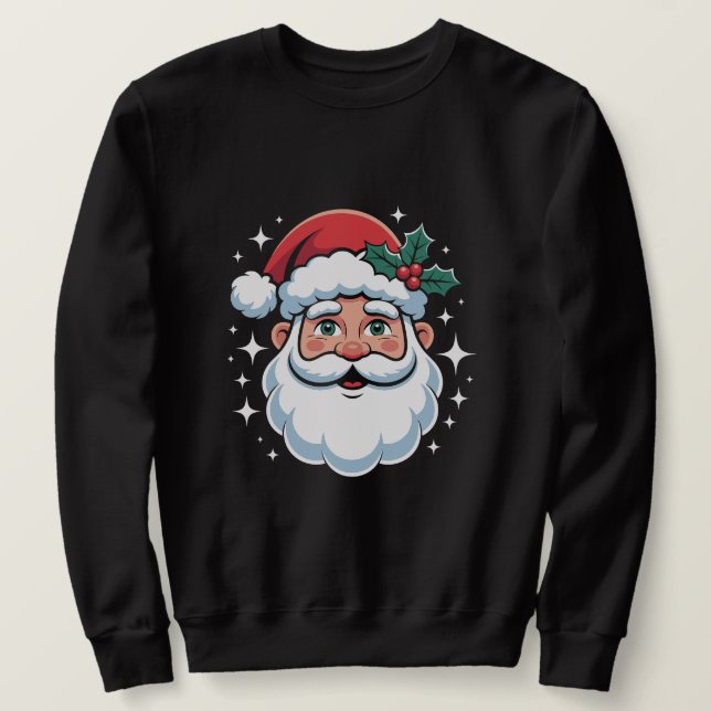 Sudadera Classic Santa Claus Face Christmas (Anverso del diseño)