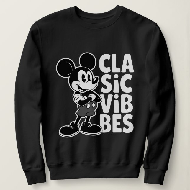 Sudadera Classic Vibes Retro Cartoon Mouse T-Shirt Design,  (Anverso del diseño)