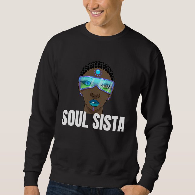 Sudadera Classy Womens African Head Wrap Black Pride  Soul  (Anverso)