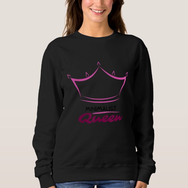 Sudadera Clean Girl Aesthetic Minimalist Queen Crown (Anverso)
