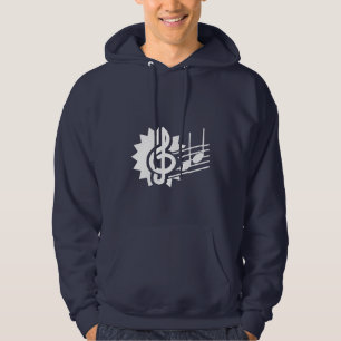 Sudadera Clef agudo azul; Notas de la música