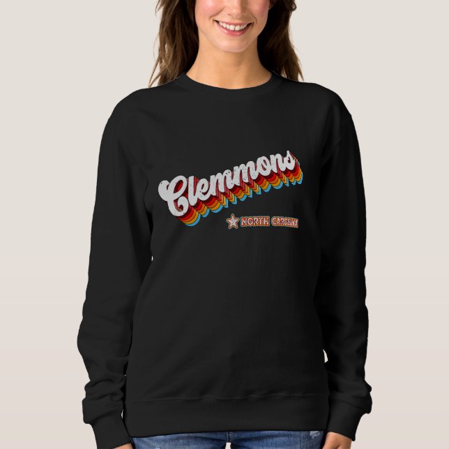 Sudadera Clemmons Retro 80 Carolina del Norte Nc (Anverso)