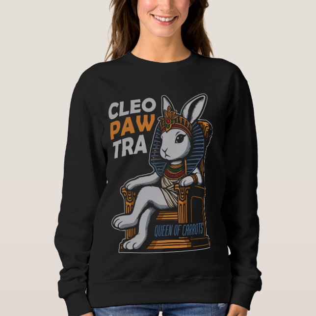 Sudadera Cleopatra Conejo Conejo Egipcio de Diosas Egipcias (Anverso)