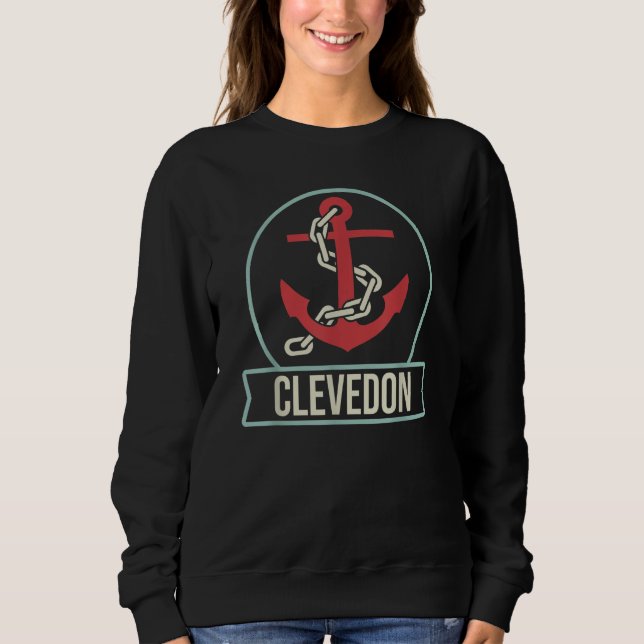 Sudadera Clevedon  Ship's Anchor  Fun seafaring idea for sa (Anverso)