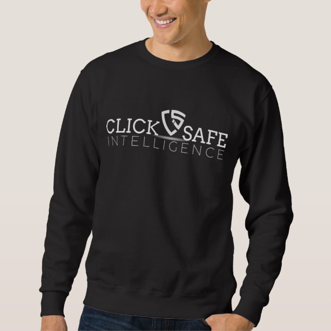 Sudadera ClicSafe Inteligencia Camisas Negras Masculinas (Anverso)