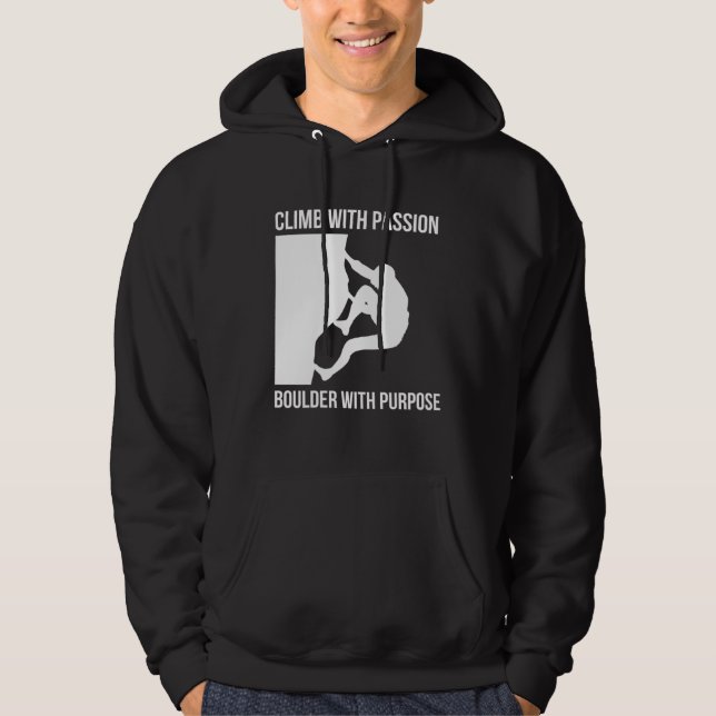 Sudadera Climb With Passion Boulder With Purpose (Anverso)