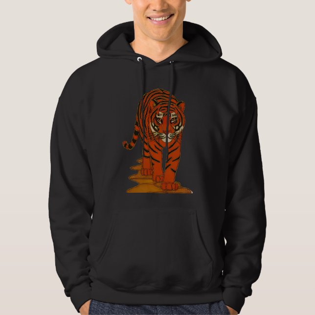 Sudadera Cloisonne Art Tiger on the Jungle Path (Anverso)