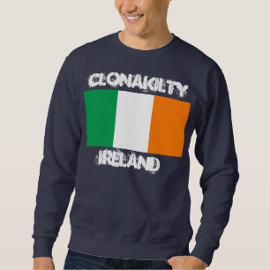 Sudadera Clonakilty, Irlanda con bandera irlandesa