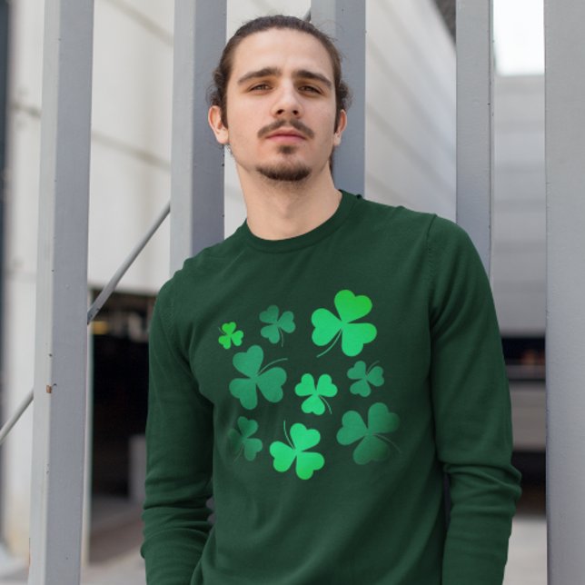 Sudadera Clover Shamrock Irish Green Spring St Patrons Day (Subido por el creador)