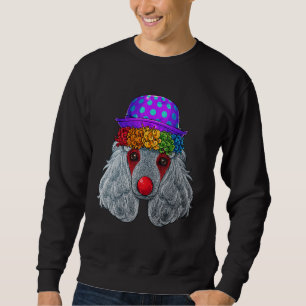 Sudadera Clowe Poodle Circus Carnival Costume Tema Perro Pa