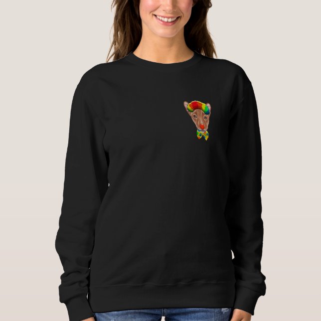 Sudadera Clown Basenji Circus Dog Pocket (Anverso)