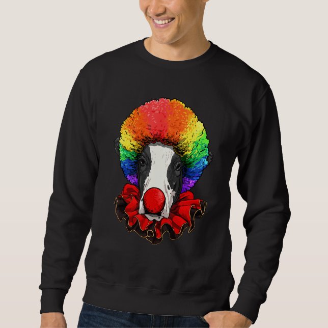 Sudadera Clown Cow Carnival Circus Staff Farm Animal Cow  F (Anverso)