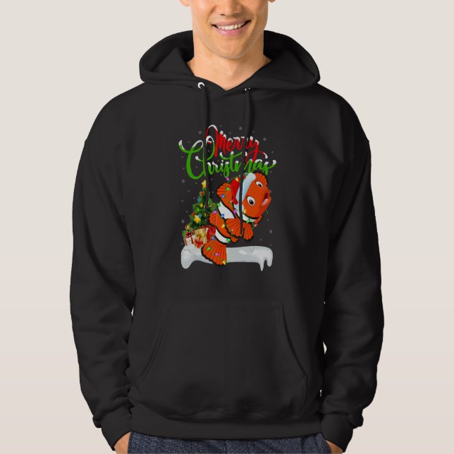 Sudadera Clown Fish   Xmas Decorations Santa Clown Fish Chr (Anverso)