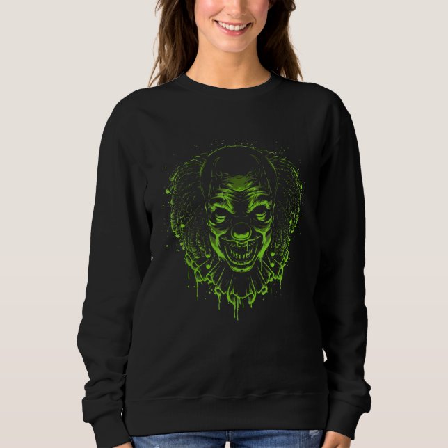 Sudadera Clown head grim reaper man or woman halloween (Anverso)