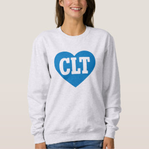 Sudadera CLT Charlotte NC Heart Design - Negrita Blue Varsi