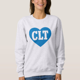Sudadera CLT Charlotte NC Heart Design - Negrita Blue Varsi