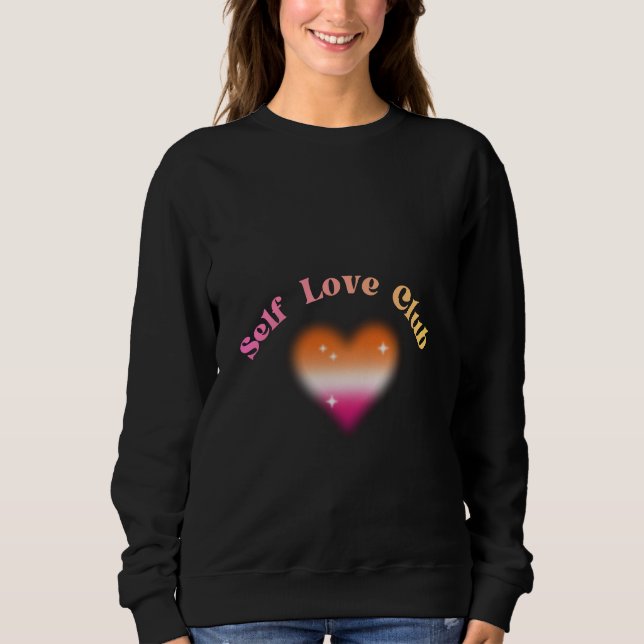 Sudadera Club de Amor Propio – Diseño Retro de Empoderamien (Anverso)