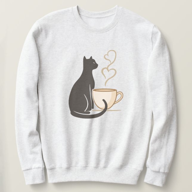 Sudadera Club de Café Gato Negro (Anverso del diseño)