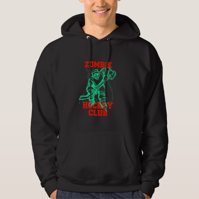 Sudadera Club de hockey zombi Scary Funny Hice Rink (Anverso)