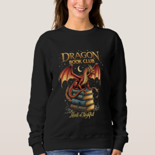 Sudadera Club de Libro de Dragón se Reúne Por la Noche Aman