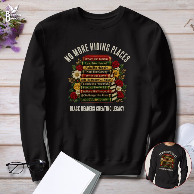 Sudadera Club de Libro de Iconos Inspiradores de la Histori (Custom Dream Like Martin Black Heroes Bookish Empowerment sweatshirt gift for Book Club Lovers)