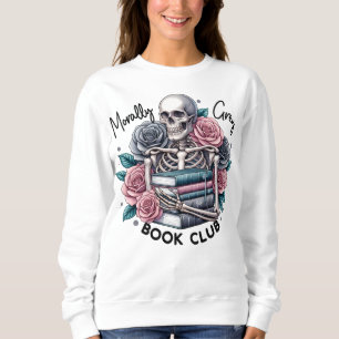 Sudadera Club de libros de color gris moral