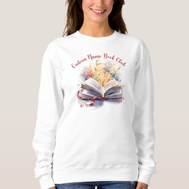 Sudadera Club de libros de Personalizados de vacaciones (Anverso)