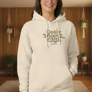 Sudadera Club de Madres Geniales Clásico Estilo de Texto Re