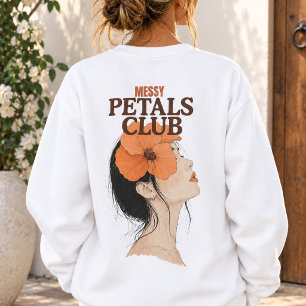Sudadera Club de Pétalos Desordenados Chica Boho Floral