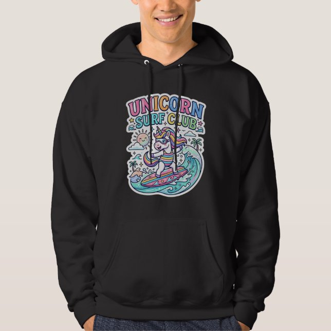 Sudadera Club de Surf Unicornio (Anverso)