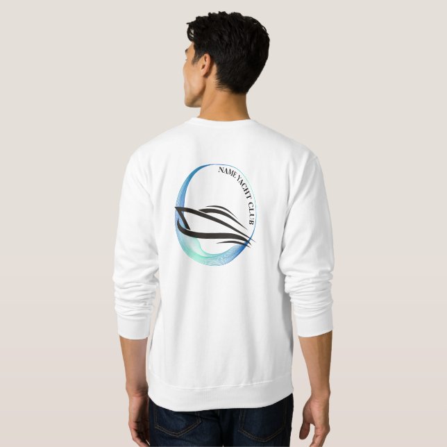 Sudadera Club náutico de la Marina Azul (Reverso completo)