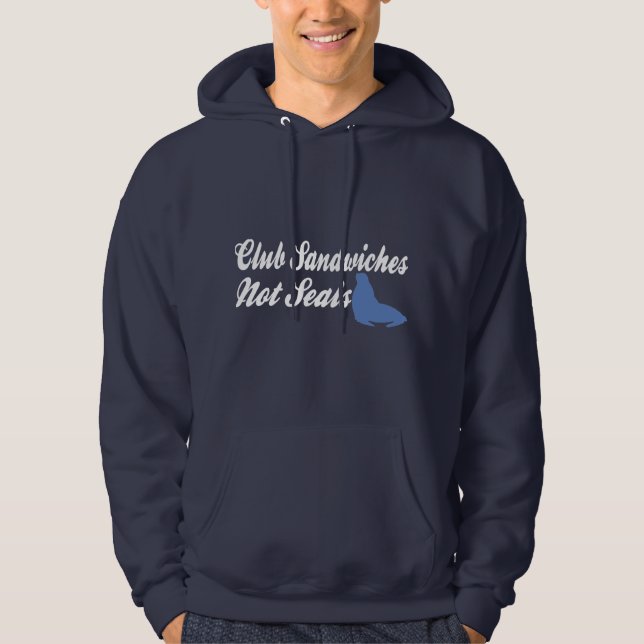 Sudadera Club Sandwiches no foca graciosas hoodies (Anverso)