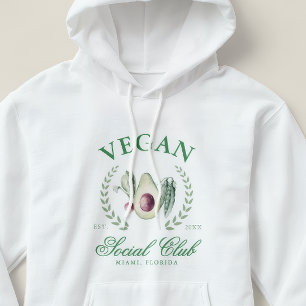 Sudadera Club Social Vegano Personalizado Lugar y Año