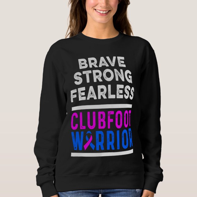 Sudadera Clubfoot Awareness Warrior Brave CTEV TEV Survivor (Anverso)