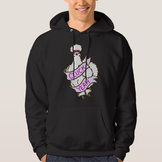 Sudadera Cluck Yeah Silkie Chicken (Anverso)