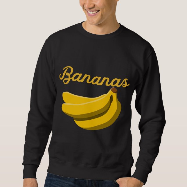 Sudadera Clúster De Bananas Gracioso Delicioso Fruta Amaril (Anverso)