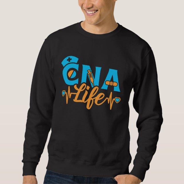 Sudadera CNA Life Certified Nursing Assistant Appreciation (Anverso)