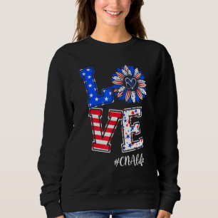 Sudadera Cna Life Love Happy July 4 Day Flag Fir