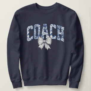 Sudadera Coach de voleibol Blue Floral Bow