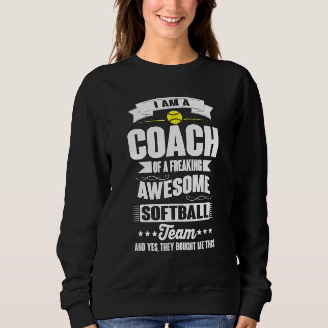 Sudadera Coach Of An Awesome Softball Team  Sports (Anverso)